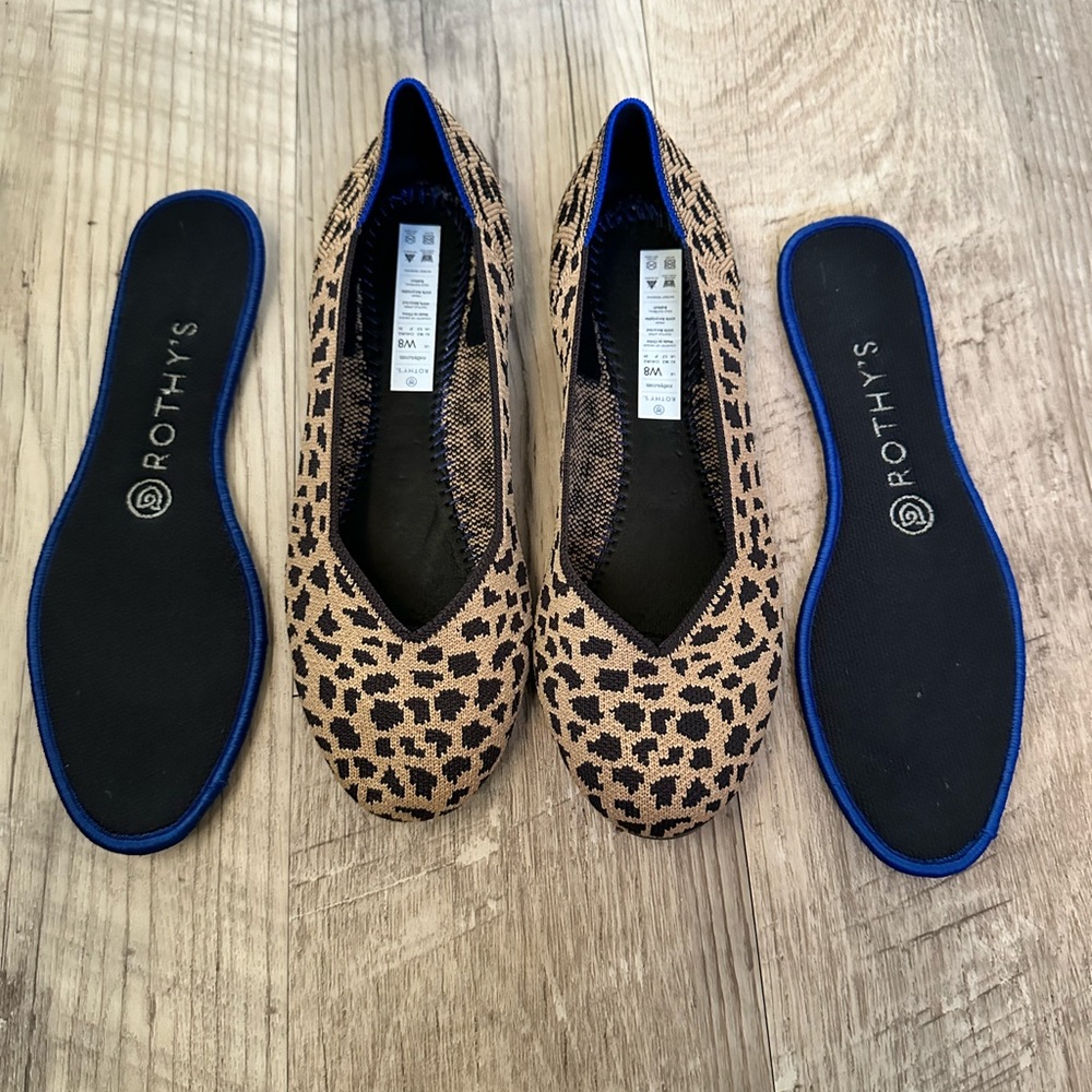 Rothy’s leopard print shoes size 8.